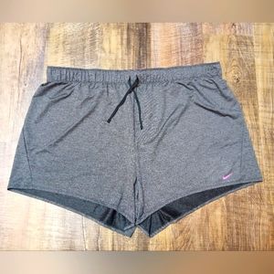 Nike Dri Fit Grey Heather Shorts Elastic Waist, Drawstring Sz 3X